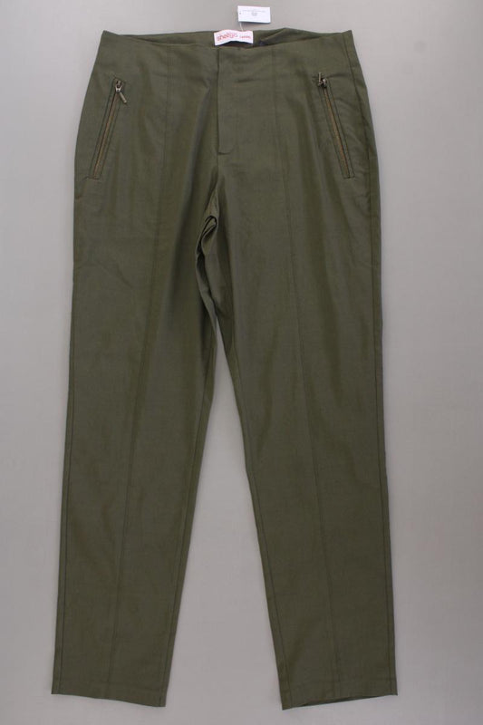 sheego Stretchhose Gr. 40 neuwertig olivgrün aus Viskose