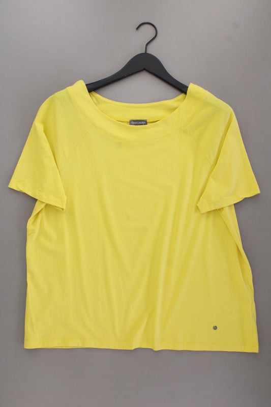 Gina Laura T-Shirt Gr. XL Kurzarm gelb aus Baumwolle