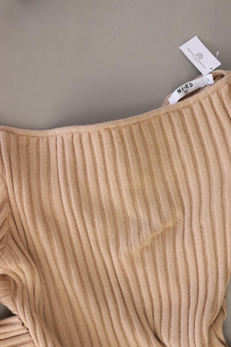 NA-KD Wrap Back Detailed Knitted Dress Gr. XL Langarm braun aus Polyester