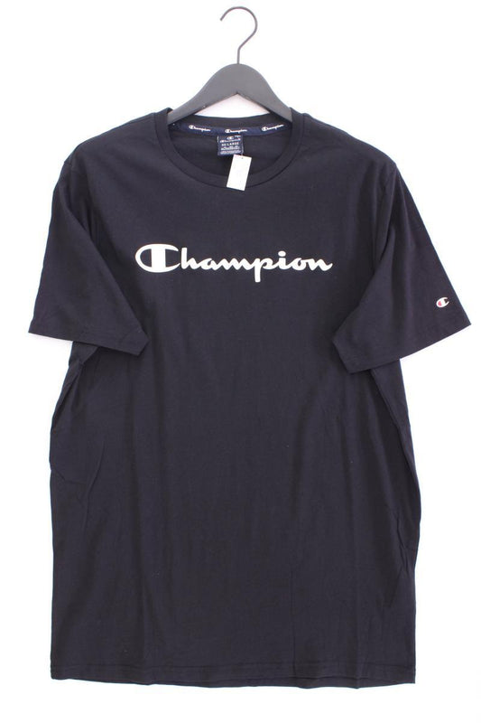 Champion Printshirt für Herren Gr. XXXL Kurzarm schwarz aus Baumwolle
