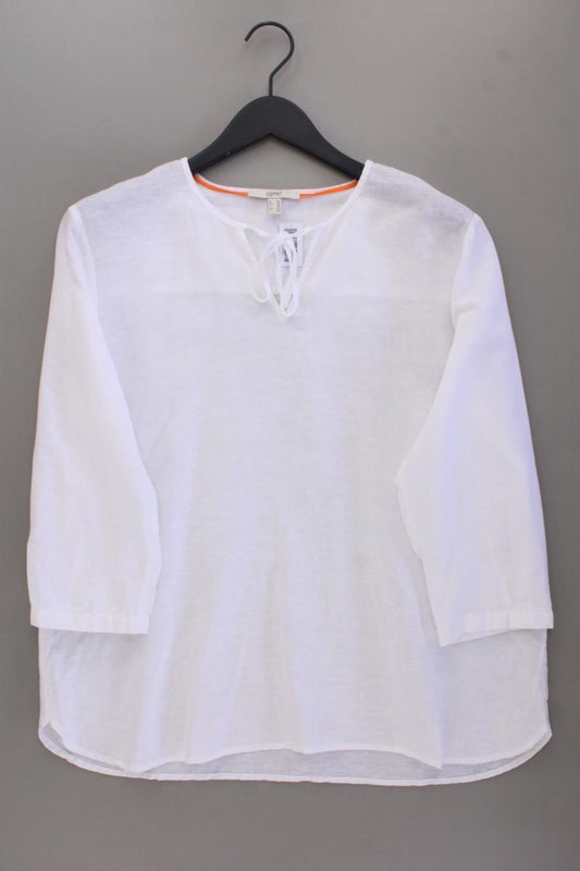 Esprit Classic Bluse Gr. 42 neuwertig 3/4 Ärmel weiß