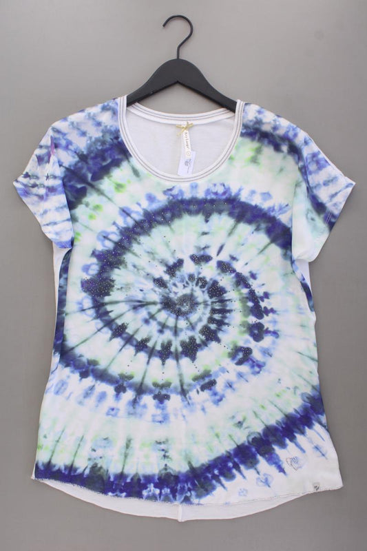 Key Largo Kurzarmbluse Gr. L mit Batikmuster blau