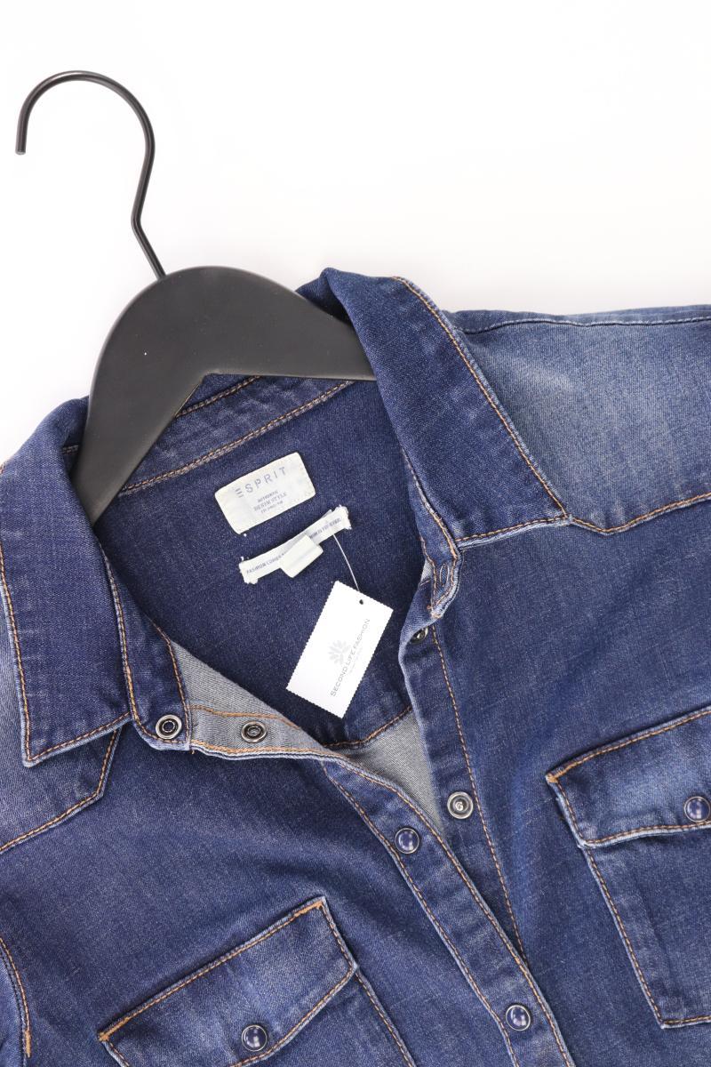 Esprit Jeansbluse Gr. M Langarm blau aus Baumwolle
