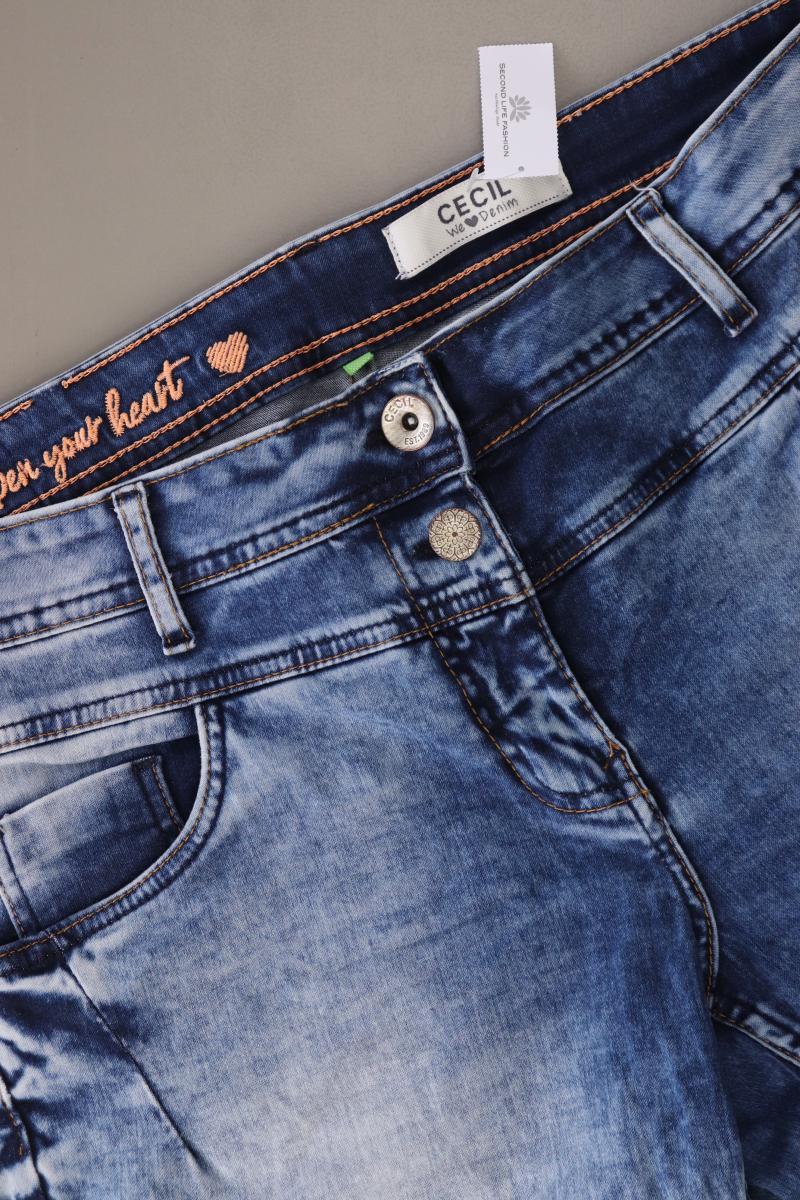 Cecil Jeansshorts Gr. W32 blau aus Baumwolle