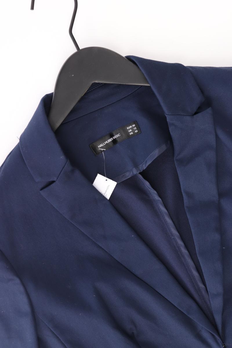 Hallhuber Regular Blazer Gr. 40 blau aus Baumwolle