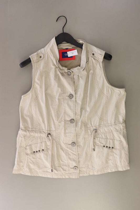 Cecil Regular Weste Gr. XL creme aus Baumwolle
