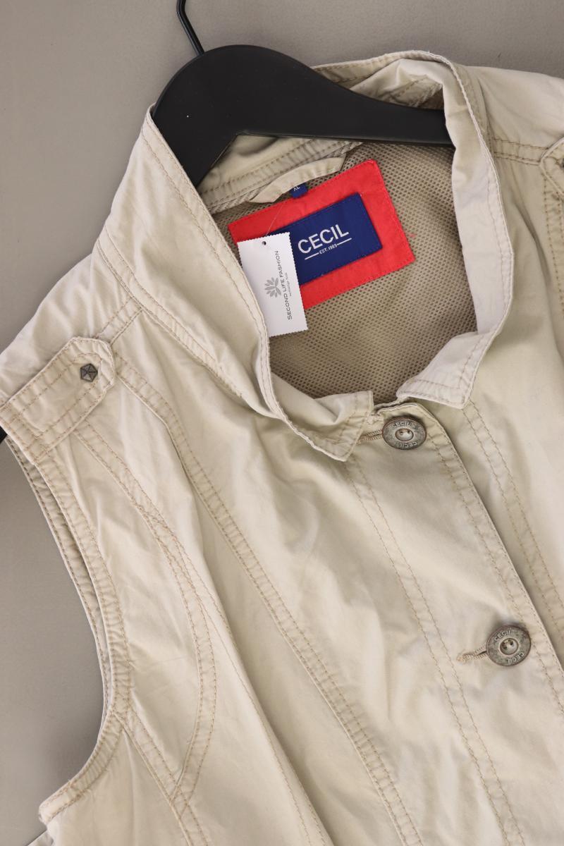 Cecil Regular Weste Gr. XL creme aus Baumwolle