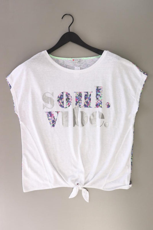 Street One Printshirt Gr. 44 Kurzarm weiß