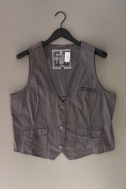 Cecil Regular Weste Gr. XL grau aus Baumwolle