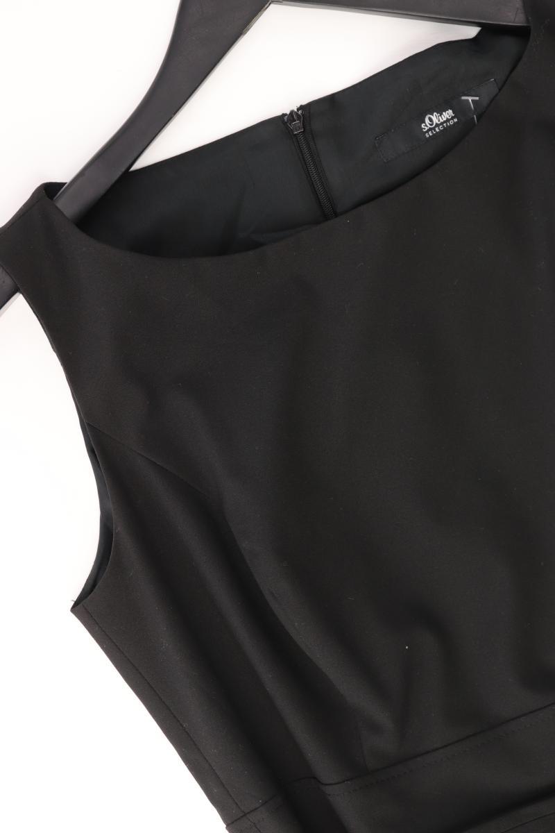 s.Oliver Bleistiftkleid Gr. 36 mit Gürtel Träger schwarz aus Polyester