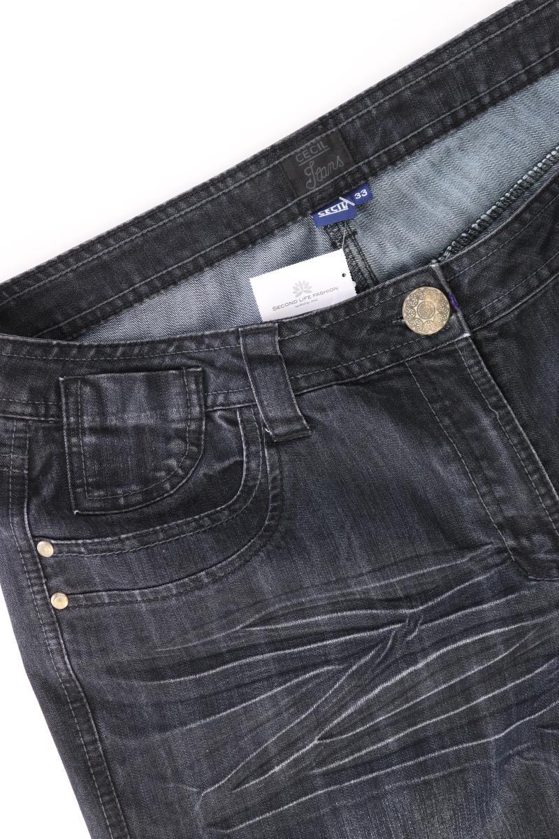 Cecil Straight Jeans Gr. W33/L24 schwarz aus Baumwolle