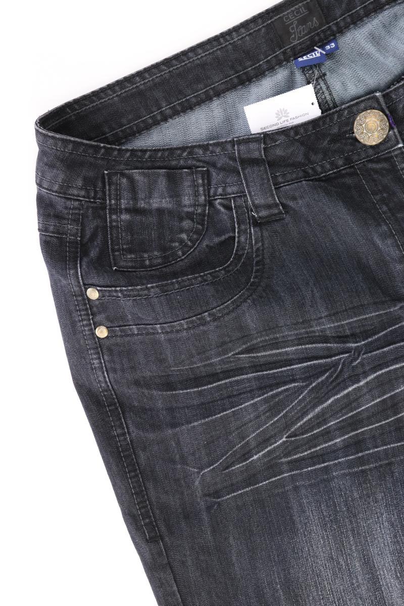 Cecil Straight Jeans Gr. W33/L24 schwarz aus Baumwolle