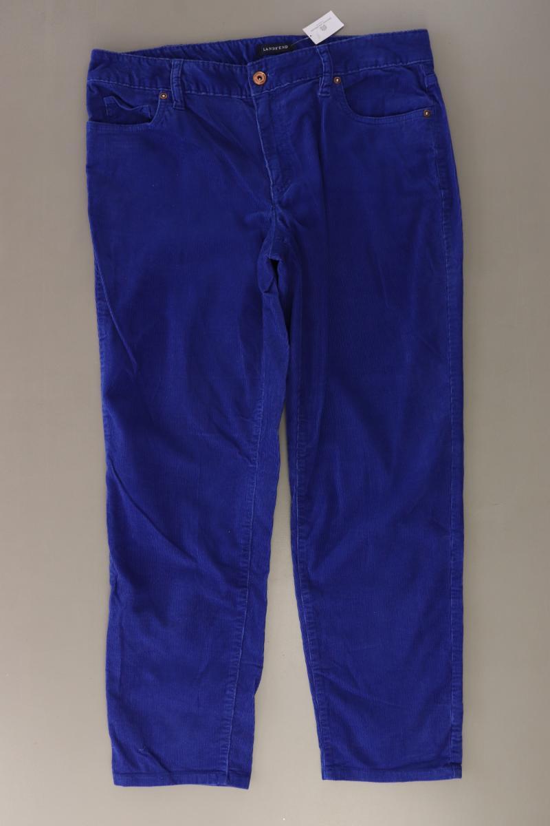 Lands' End Cordhose Gr. 40 blau aus Baumwolle