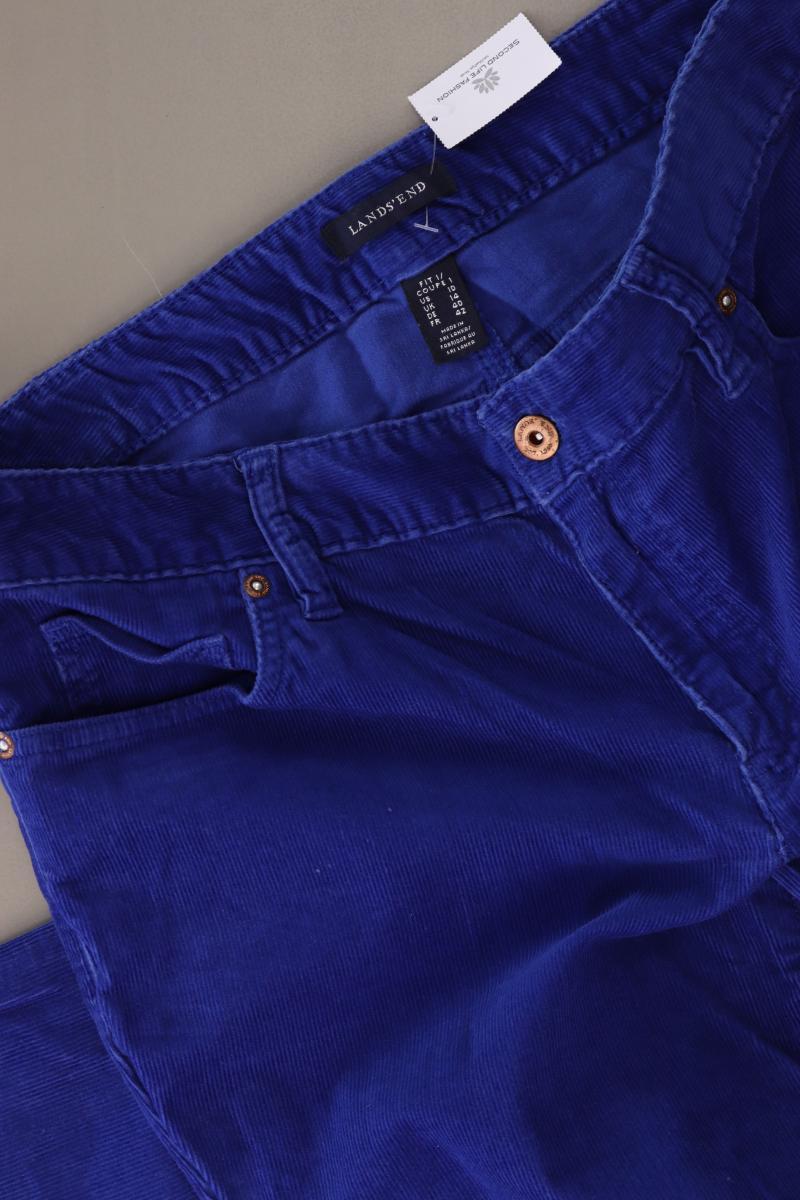 Lands' End Cordhose Gr. 40 blau aus Baumwolle