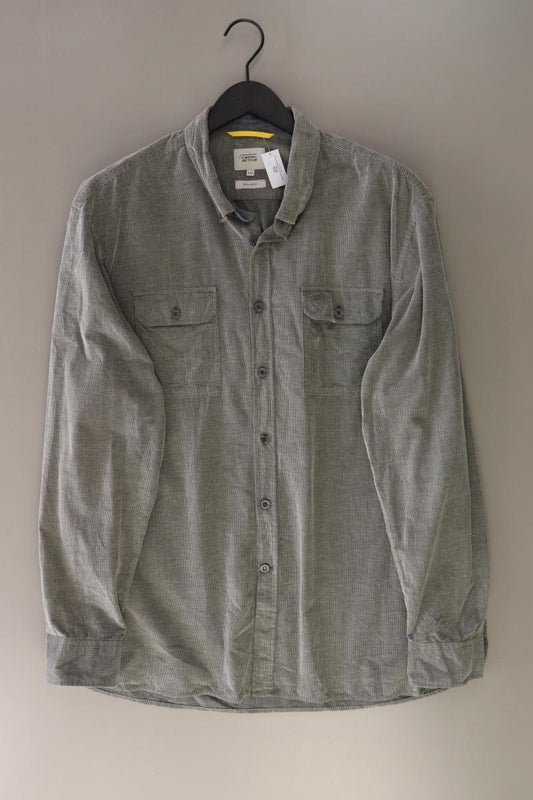 camel active Langarmhemd für Herren Gr. XXL grau aus Baumwolle
