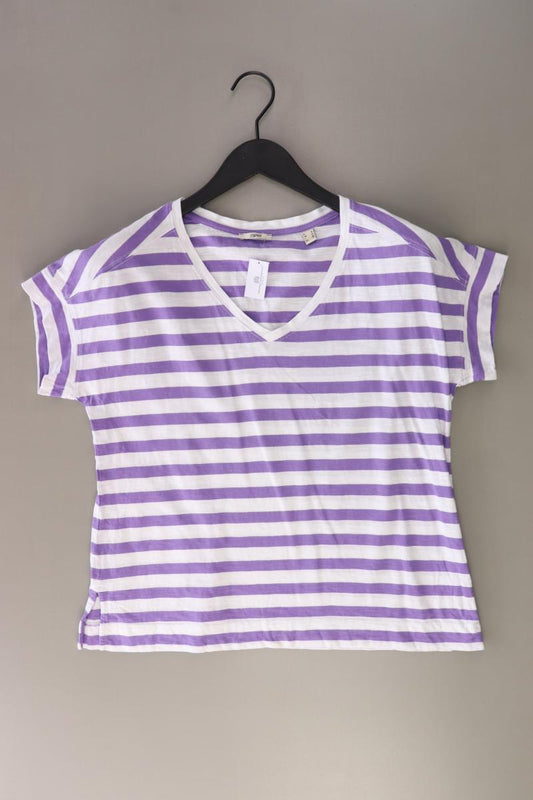 Esprit Ringelshirt Gr. S gestreift Kurzarm lila aus Baumwolle
