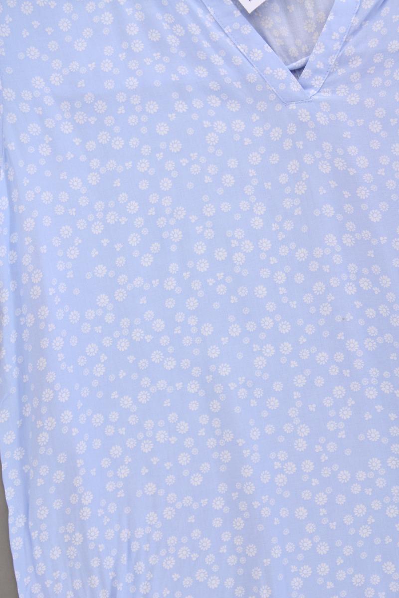 Esprit Kurzarmbluse Gr. 40 mit Blumenmuster neuwertig blau