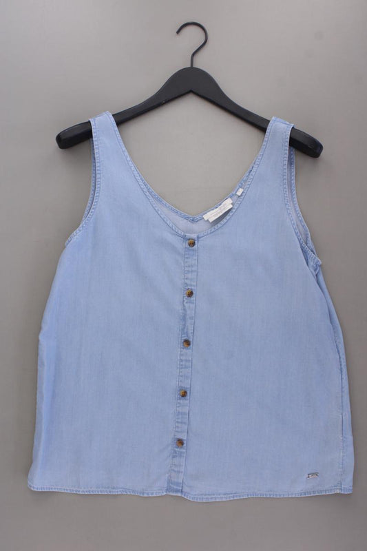 Tom Tailor (Denim) Trägertop Gr. XL blau aus Lyocell