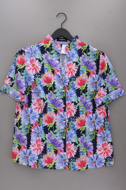 Lawrence Grey Kurzarmbluse Gr. 44 mit Blumenmuster mehrfarbig aus Baumwolle