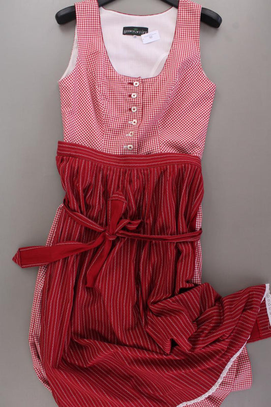 Berwin & Wolff Dirndl Gr. 44 kariert Ärmellos rot aus Baumwolle