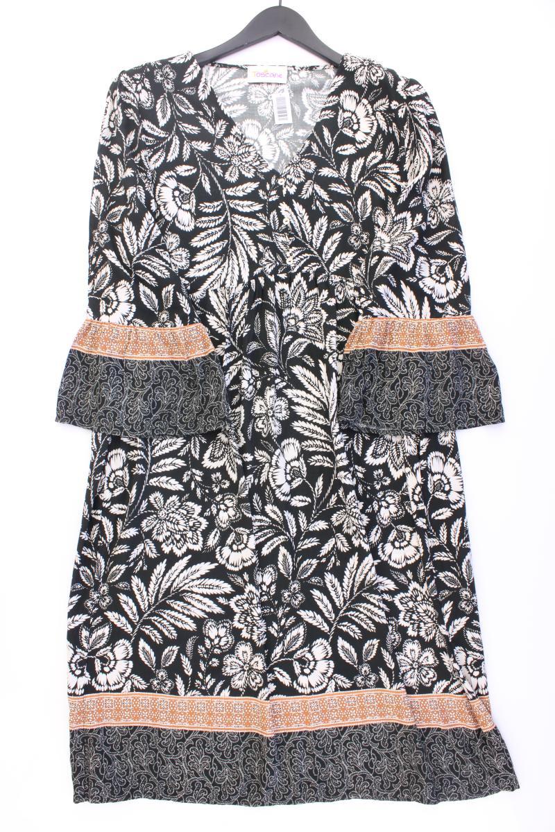 Toscane Sommerkleid Gr. 42 mit Blumenmuster 3/4 Ärmel schwarz