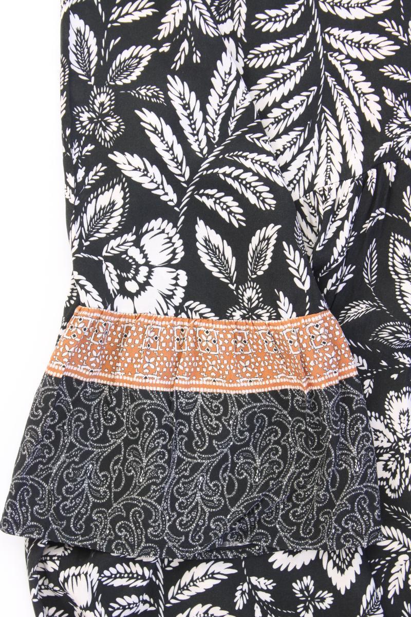 Toscane Sommerkleid Gr. 42 mit Blumenmuster 3/4 Ärmel schwarz
