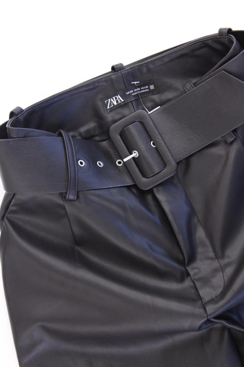 Zara Kunstlederhose Gr. XS neuwertig schwarz aus Polyurethan