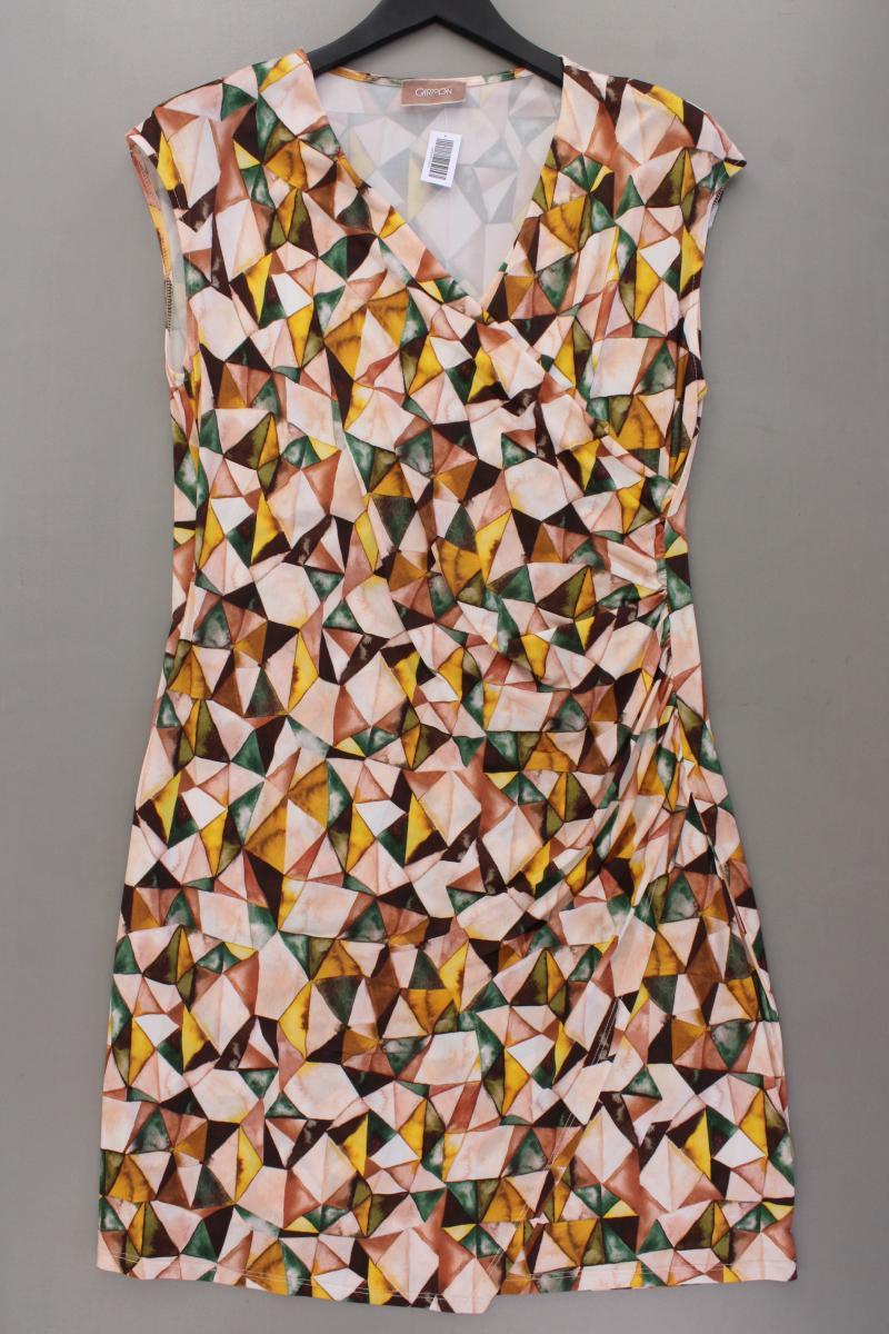 Cartoon Stretchkleid Gr. 42 geometrisches Muster neuwertig Kurzarm mehrfarbig
