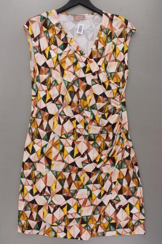 Cartoon Stretchkleid Gr. 42 geometrisches Muster neuwertig Kurzarm mehrfarbig