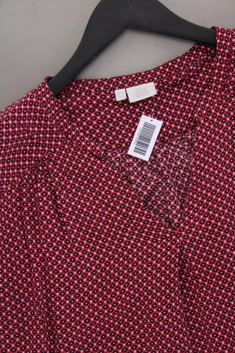 Alba Moda Kurzarmbluse Gr. 42 geometrisches Muster rosa