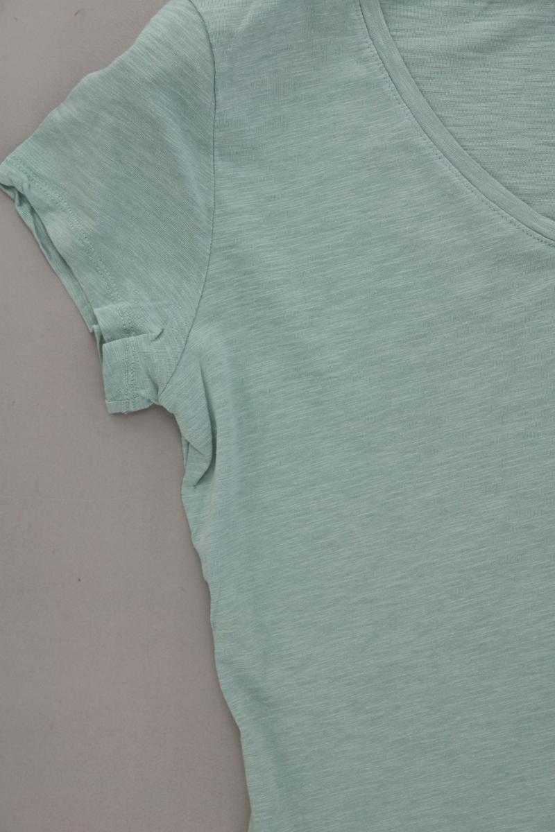 Hallhuber Shirt mit V-Ausschnitt Gr. M Kurzarm grün