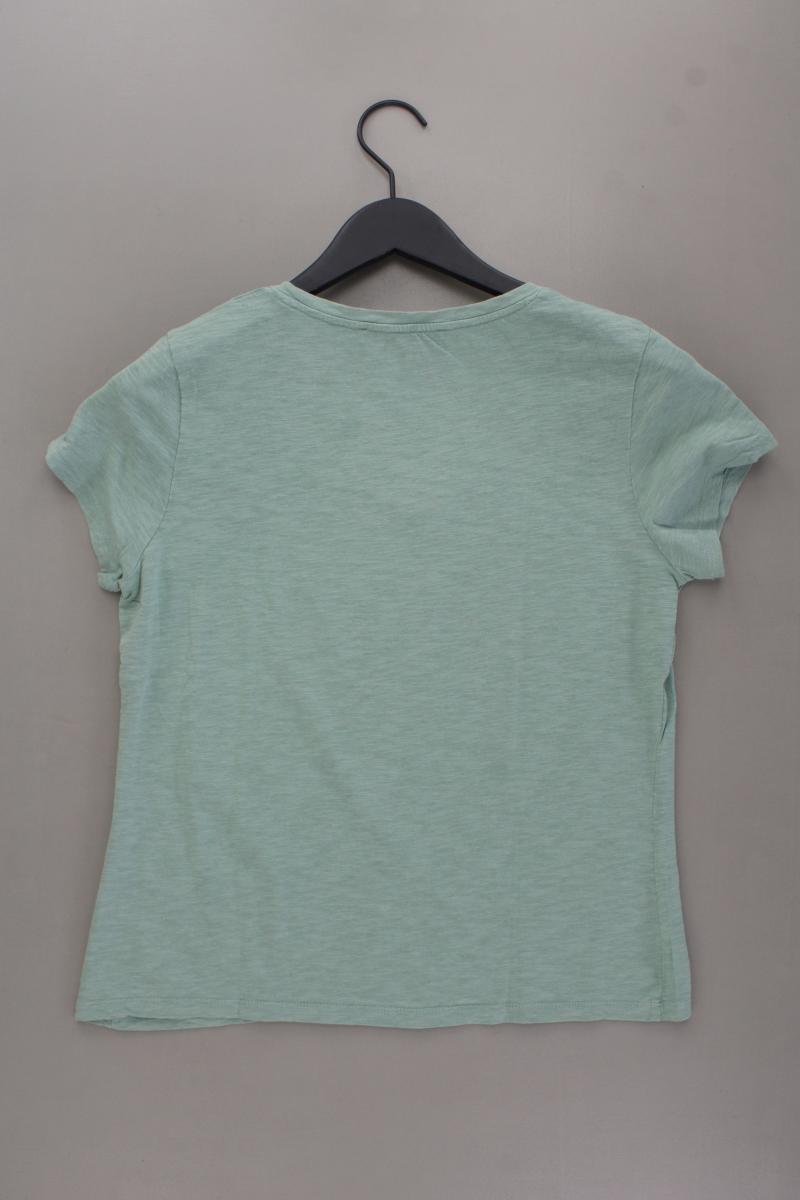 Hallhuber Shirt mit V-Ausschnitt Gr. M Kurzarm grün