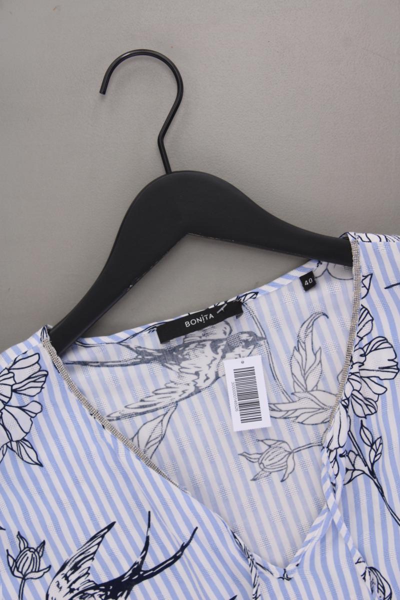 Bonita Langarmbluse Gr. 40 gestreift blau