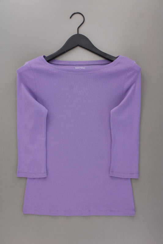 Montego Slim Shirt Gr. S neuwertig 3/4 Ärmel lila aus Baumwolle