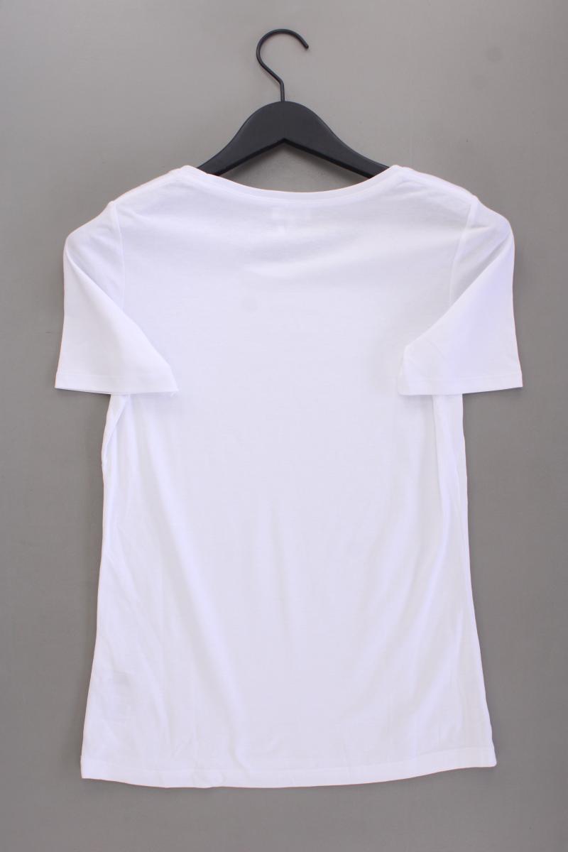 s.Oliver T-Shirt Gr. 36 neuwertig Kurzarm weiß aus Baumwolle