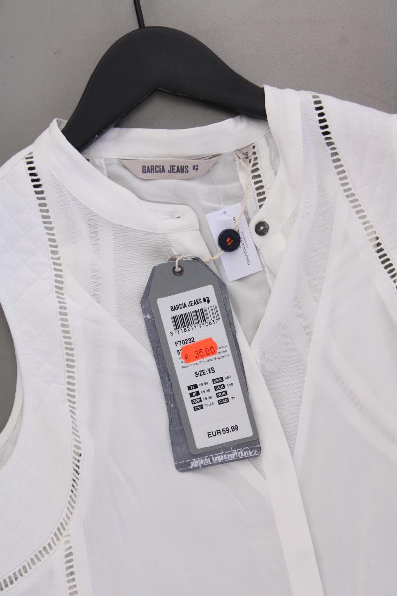 Garcia Jeans Ärmellose Bluse Gr. XS neu mit Etikett Neupreis: 35,0€! weiß