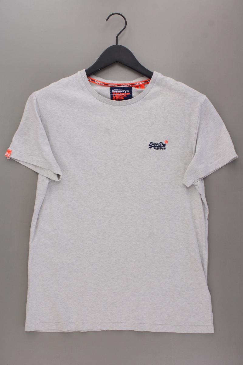 Superdry T-Shirt für Herren Gr. L Kurzarm grau aus Baumwolle