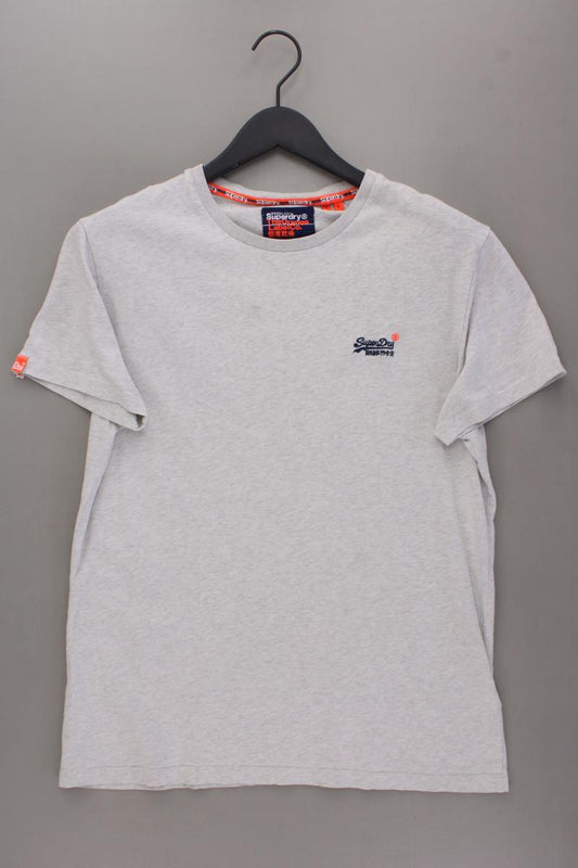 Superdry T-Shirt für Herren Gr. L Kurzarm grau aus Baumwolle