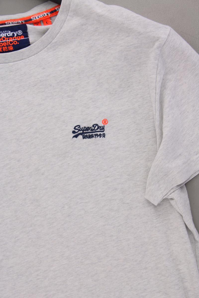 Superdry T-Shirt für Herren Gr. L Kurzarm grau aus Baumwolle