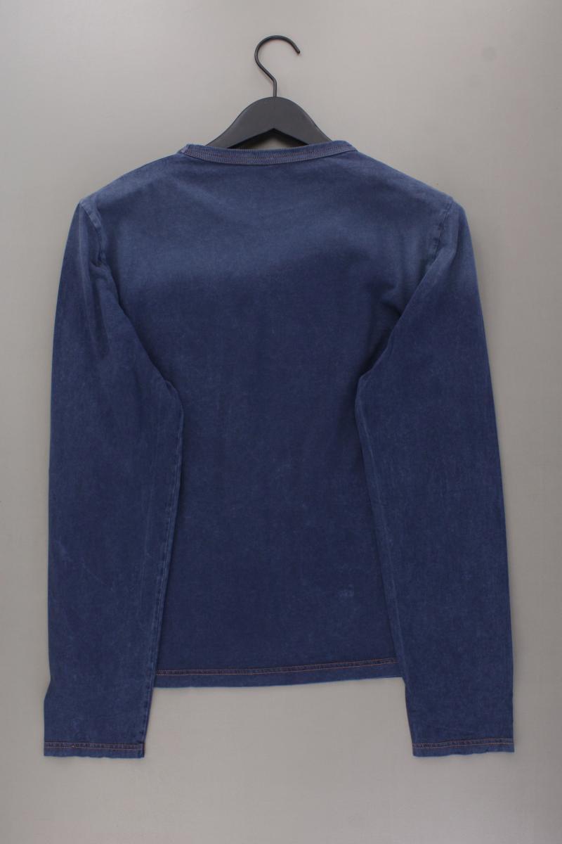 Nudie Jeans Longsleeve-Shirt für Herren Gr. L Langarm blau aus Baumwolle