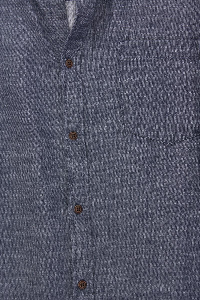 Mustang Langarmhemd für Herren Gr. XXL blau aus Baumwolle