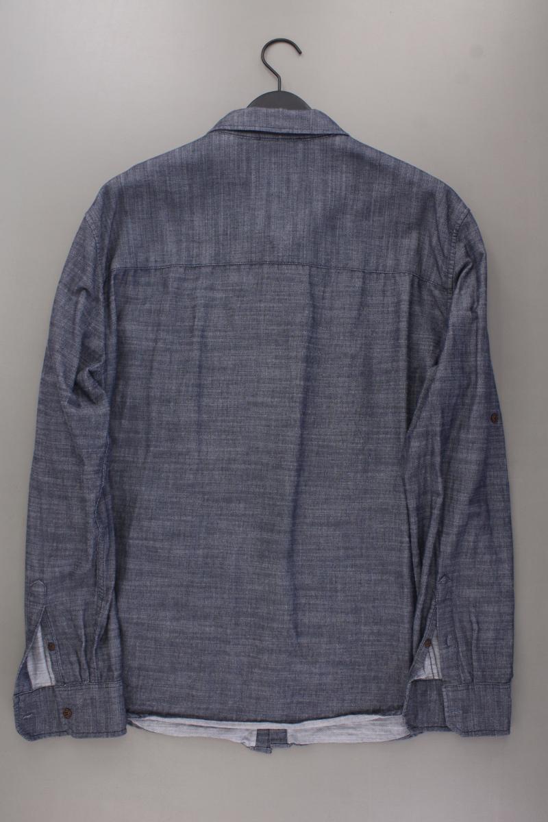 Mustang Langarmhemd für Herren Gr. XXL blau aus Baumwolle