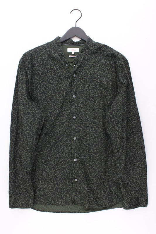 s.Oliver Langarmhemd für Herren Gr. XL camouflage neuwertig olivgrün