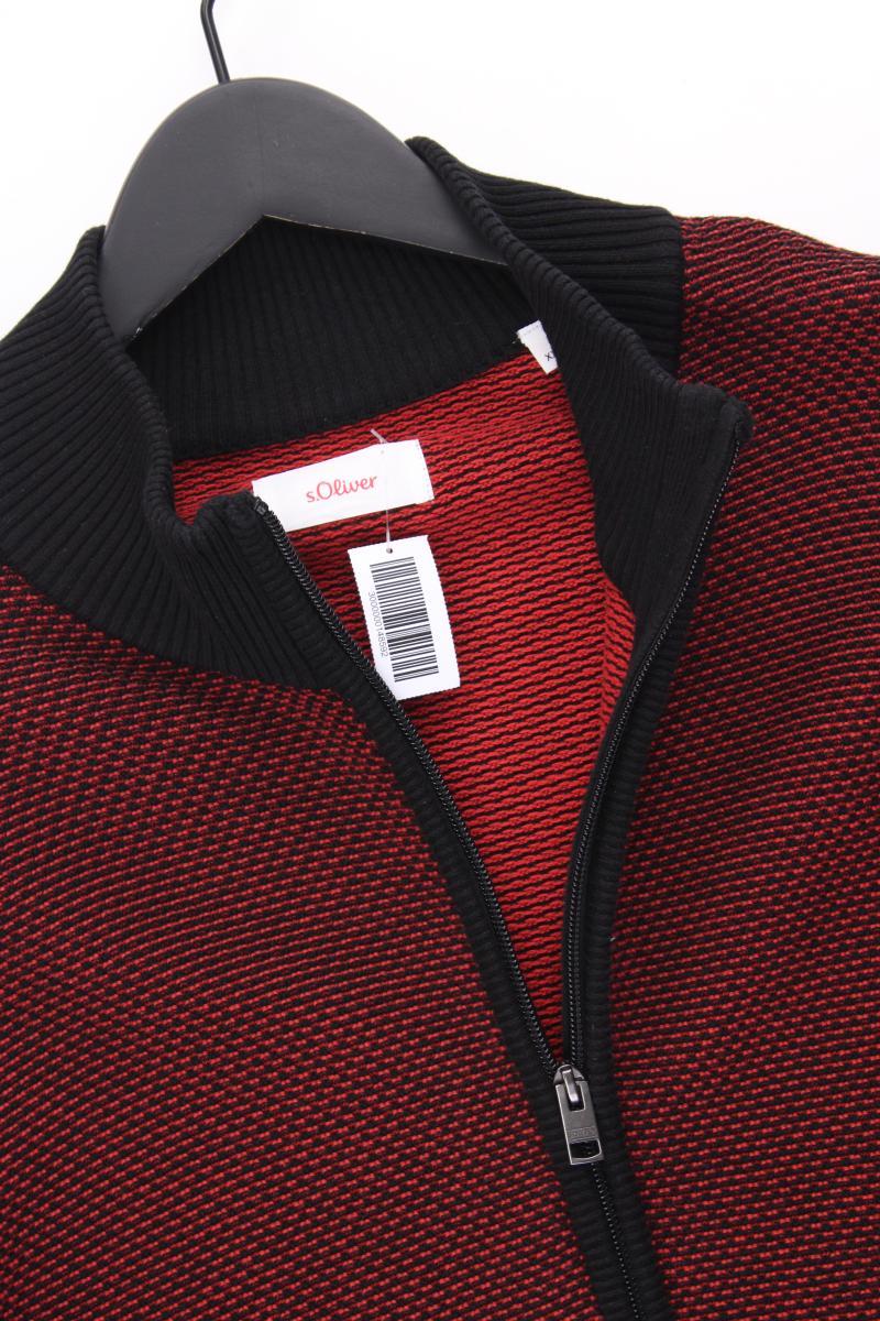 s.Oliver Strickjacke für Herren Gr. XXL neuwertig Langarm rot aus Baumwolle
