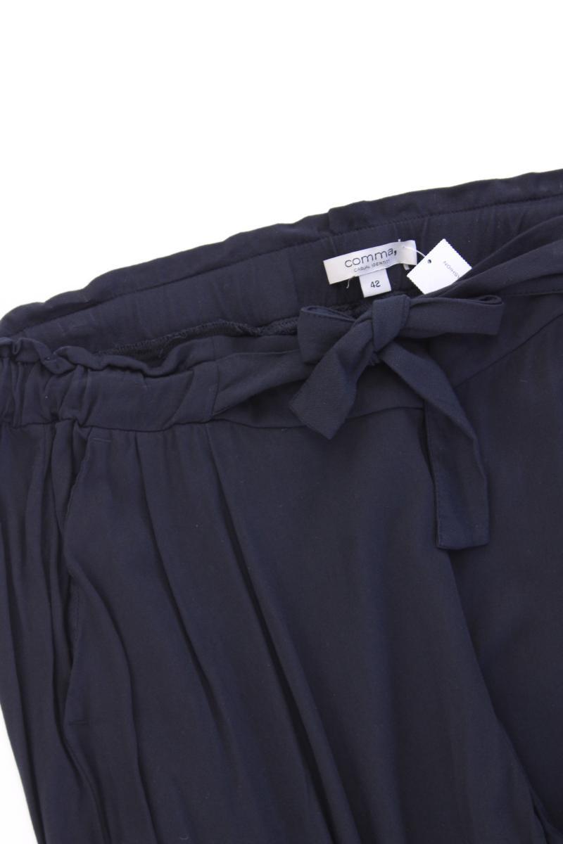 comma, Stoffhose Gr. 42 blau aus Viskose