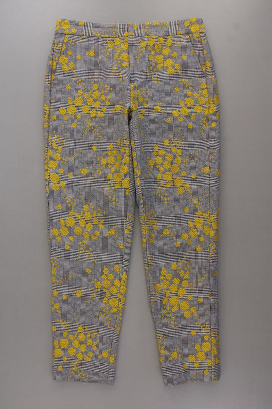 Zara Stoffhose Gr. S mit Blumenmuster grau aus Polyacryl