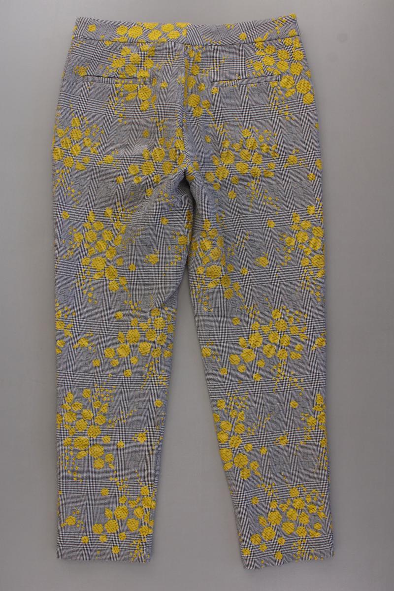 Zara Stoffhose Gr. S mit Blumenmuster grau aus Polyacryl