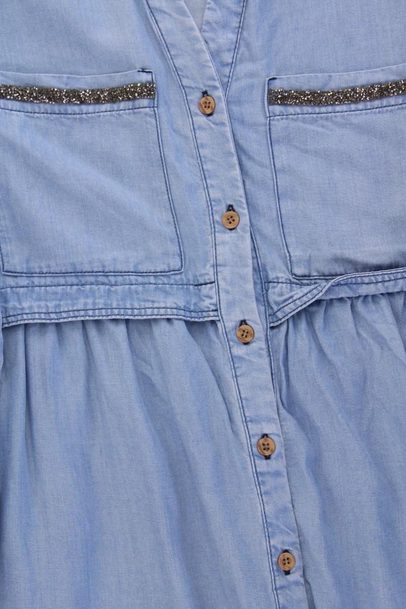 Zara Langarmkleid Gr. S blau aus Lyocell