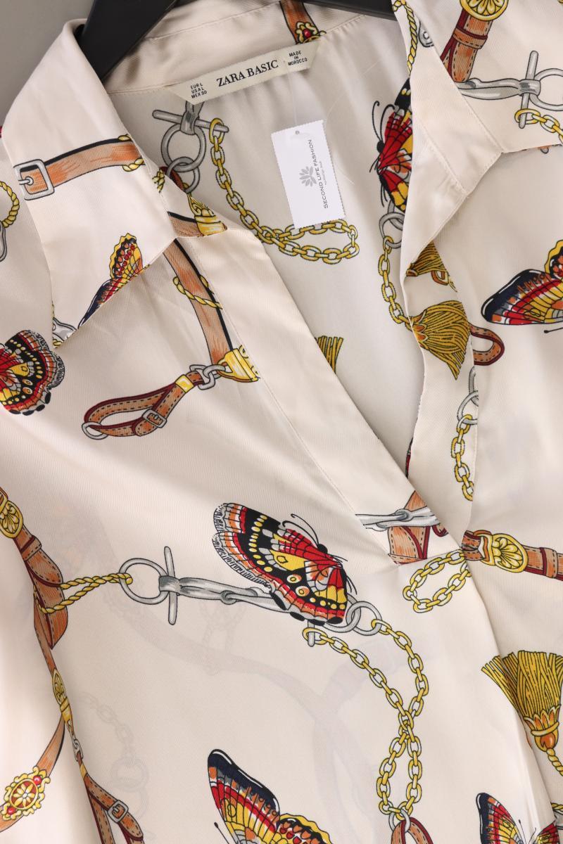 Zara Langarmbluse Gr. L creme aus Polyester