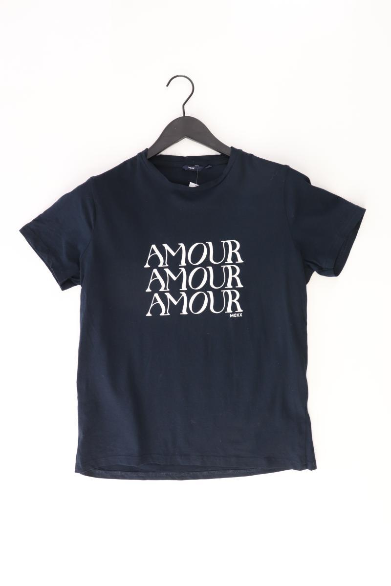 Mexx Printshirt Gr. L Kurzarm blau aus Baumwolle